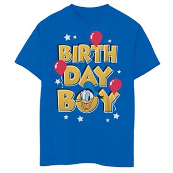 Disney's Mickey & Friends Donald Duck Boys 8-20 Birthday Boy Graphic Tee