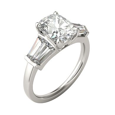 Charles & Colvard 14k White Gold 3 1/2 Carat T.W. Elongated Cushion Engagement Ring