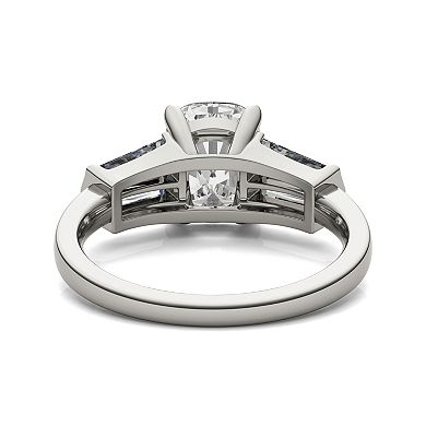 Charles & Colvard 14k White Gold 3 1/2 Carat T.W. Elongated Cushion Engagement Ring
