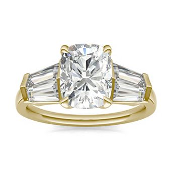 Charles & Colvard 14k Gold 3 1/2 Carat T.W. Lab-Created Elongated Cushion Engagement Ring