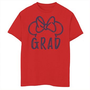 Disney's Minnie Mouse Grad Ears Silhouette Boys 8-20 Tee