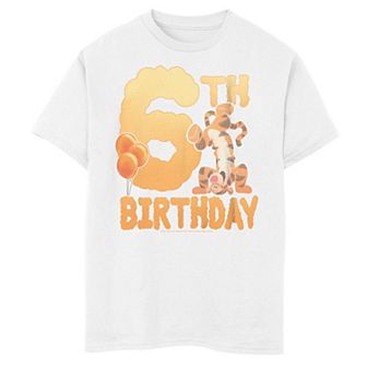 Boys 8-20 Winnie The Pooh 6th Birthday With Tigger Tee