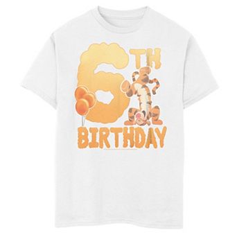 Boys 8-20 Winnie The Pooh 6th Birthday With Tigger Tee