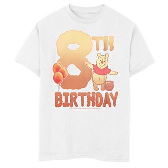 Disney's Winnie The Pooh 8th Birthday With Pooh Bear Boys 8-20 Graphic Tee