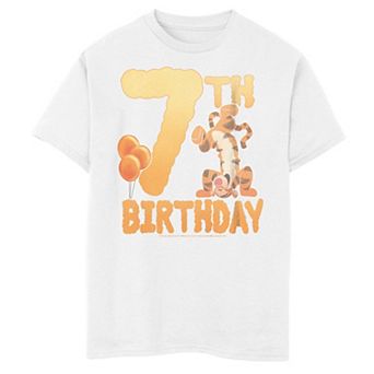 Boys 8-20 Winnie The Pooh 7th Birthday With Tigger Tee