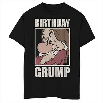 Boys 8-20 Disney Princesses Snow White And The Seven Dwarfs Grumpy Distressed Poster Birthday Grump Graphic Tee