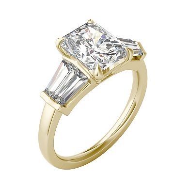 Charles & Colvard 14k Gold 3 7/8 Carat T.W. Radiant Cut Lab-Created Moissanite Engagement Ring