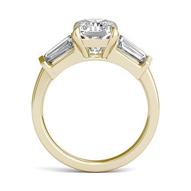 Charles & Colvard 14k Gold 3 7/8 Carat T.W. Radiant Cut Lab-Created Moissanite Engagement Ring