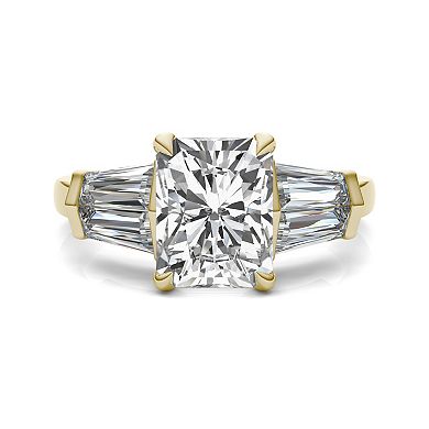 Charles & Colvard 14k Gold 3 7/8 Carat T.W. Radiant Cut Lab-Created Moissanite Engagement Ring
