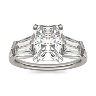 Charles & Colvard 14k Gold 3 7/8 Carat T.W. Radiant Cut Lab-Created Moissanite Engagement Ring
