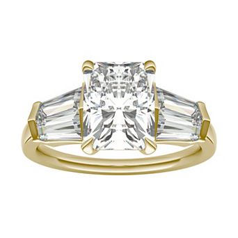 Charles & Colvard 14k Gold 3 7/8 Carat T.W. Radiant Cut Lab-Created Moissanite Engagement Ring