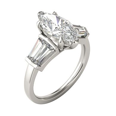 Charles & Colvard 14k White Gold 3 1/3 Carat T.W. Marquise Lab-Created Moissanite Engagement Ring
