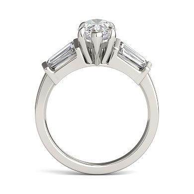 Charles & Colvard 14k White Gold 3 1/3 Carat T.W. Marquise Lab-Created Moissanite Engagement Ring