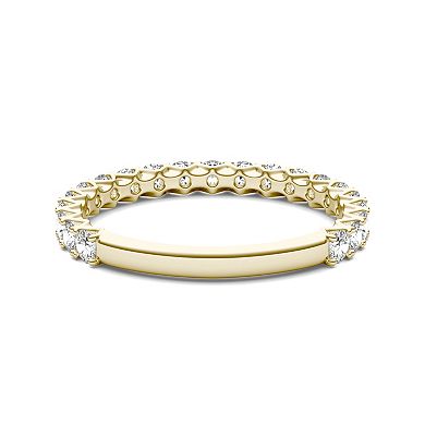 Charles & Colvard 14k Gold 3/4 Carat T.W. Lab-Created Moissanite Wedding Band
