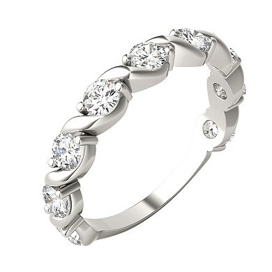 Charles & Colvard 14k Gold 9/10 Carat T.W. Lab-Created Moissanite Twisted Band