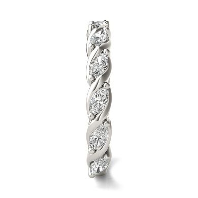 Charles & Colvard 14k Gold 3/4 Carat T.W. Lab-Created Moissanite Marquise Twisted Band