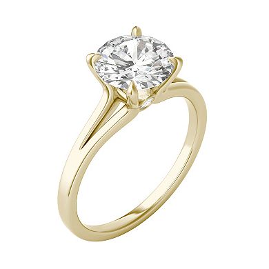 Charles & Colvard 14k Gold 2 Carat T.W. Round Lab-Created Moissanite Solitaire Ring
