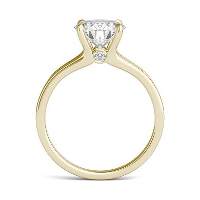 Charles & Colvard 14k Gold 2 Carat T.W. Round Lab-Created Moissanite Solitaire Ring