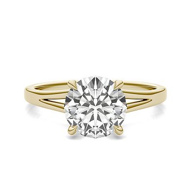 Charles & Colvard 14k Gold 2 Carat T.W. Round Lab-Created Moissanite Solitaire Ring