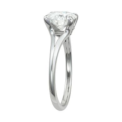 Charles & Colvard 14k Gold 2 Carat T.W. Round Lab-Created Moissanite Solitaire Ring