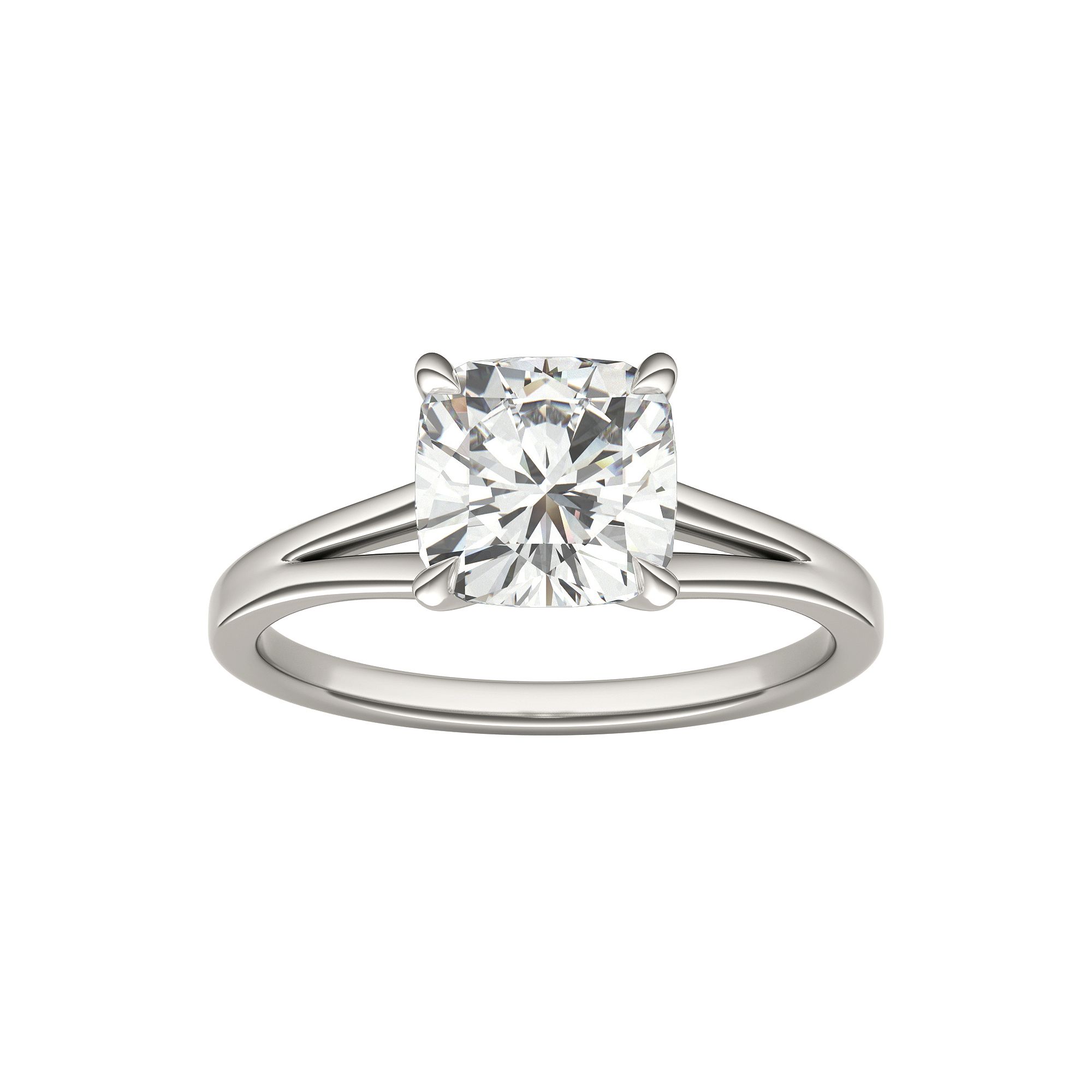 Charles & Colvard 14k Gold 2 Carat T.W. Cushion Lab-Created Moissanite Soli