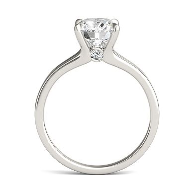 Charles & Colvard 14k Gold 2 1/3 Carat T.W. Elongated Cushion Solitaire Engagement Ring