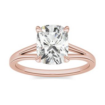 Charles & Colvard 14k Gold 2 1/3 Carat T.W. Lab-Created Elongated Cushion Solitaire Engagement Ring