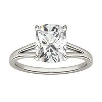 Charles & Colvard 14k Gold 2 1/3 Carat T.W. Lab-Created Elongated Cushion Solitaire Engagement Ring
