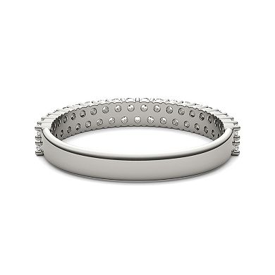 Charles & Colvard 14k Gold 5/8 Carat T.W. Lab-Created Moissanite Two Row Band