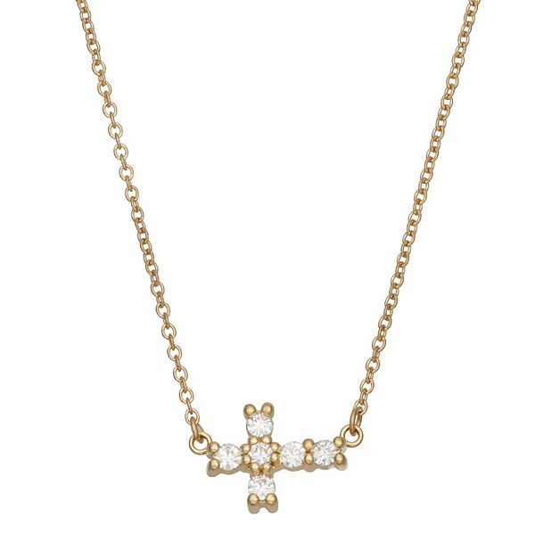 Kohls sideways on sale cross necklace