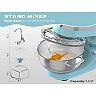 Whall 12-Speed 4.5QT Tilt-Head Kitchen Stand Mixer - Teal