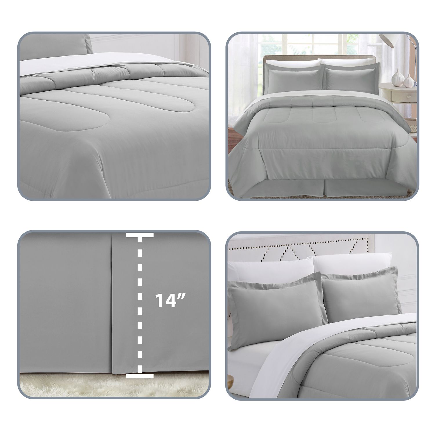 Swift Home Complete Comforter Set With Sheets And Bed Skirt