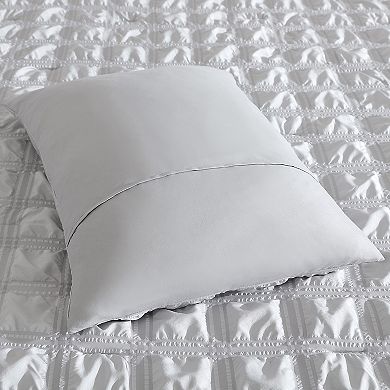 Swift Home Modern Textured Seersucker on Check Pattern Comforter Set with Shams