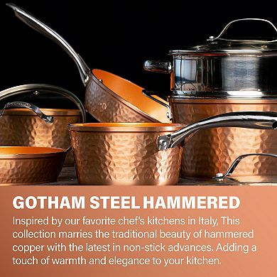 Gotham Steel Hammered 15-pc. Aluminum Nonstick Cookware & Bakeware Set