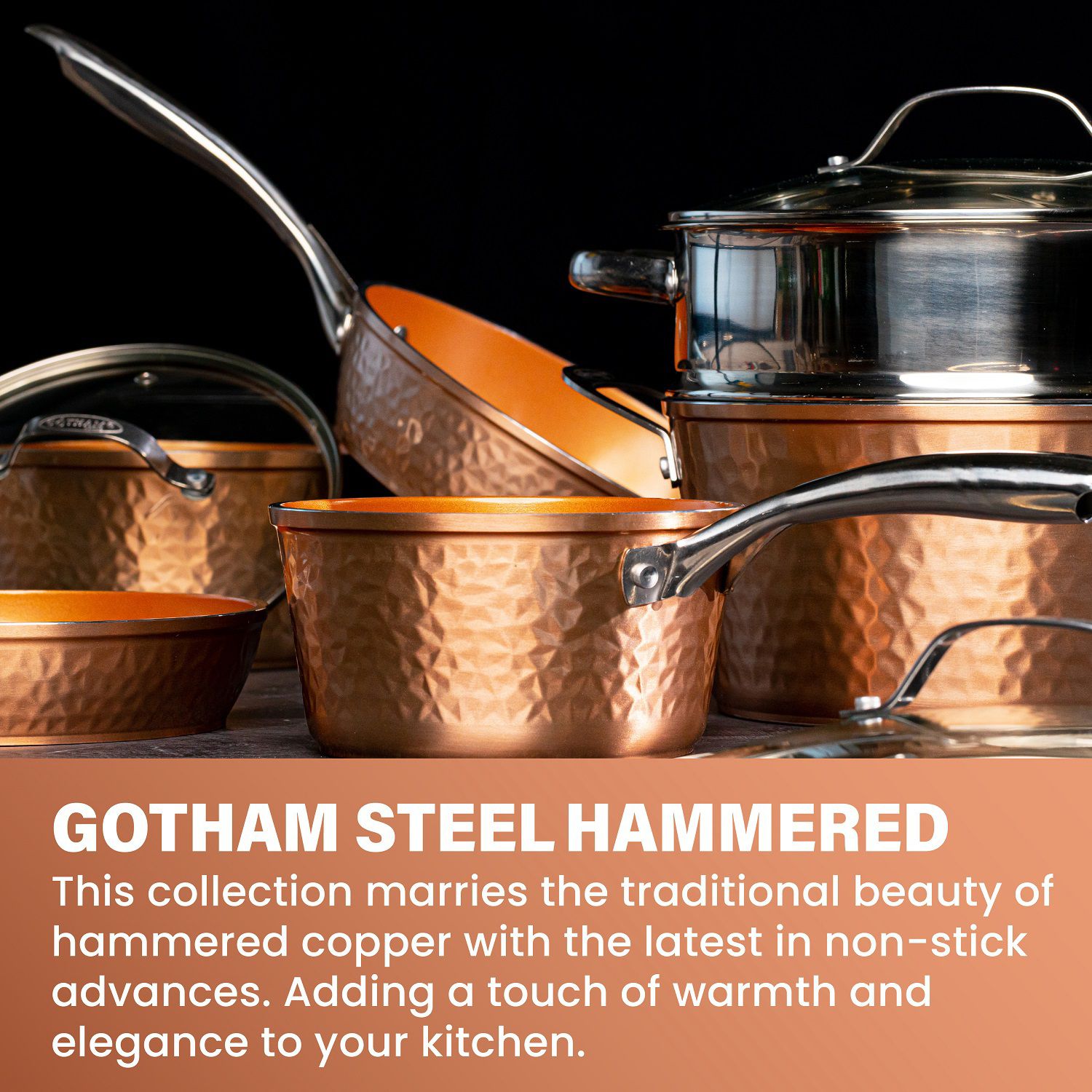 Gotham Steel Hammered 20-pc. Nonstick Cookware & Bakeware Set