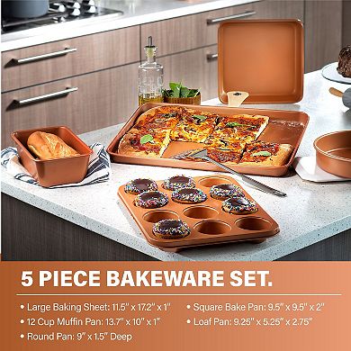 Gotham Steel Hammered 20-pc. Nonstick Cookware & Bakeware Set