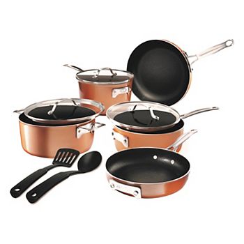 Gotham Steel Stackable Pots and Pans Set Nonstick Cookware Set, 10Pcs  Stackmaster 