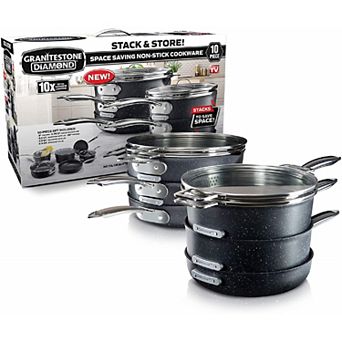 Granitestone Diamond StackMaster 10 pc Nonstick Cookware Set