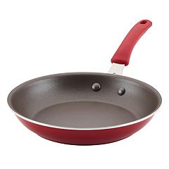 Rachael Ray Red Create Delicious Aluminum Nonstick Covered 9.5 in Deep Skillet