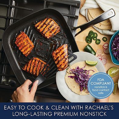 Rachael Ray Cook + Create 11-in. Hard-Anodized Nonstick Deep Grill Pan