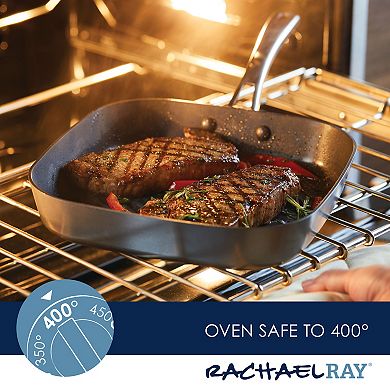 Rachael Ray Cook + Create 11-in. Hard-Anodized Nonstick Deep Grill Pan