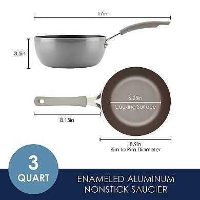 Rachael Ray Cook + Create 3-qt. Aluminum Nonstick Saucier Pan