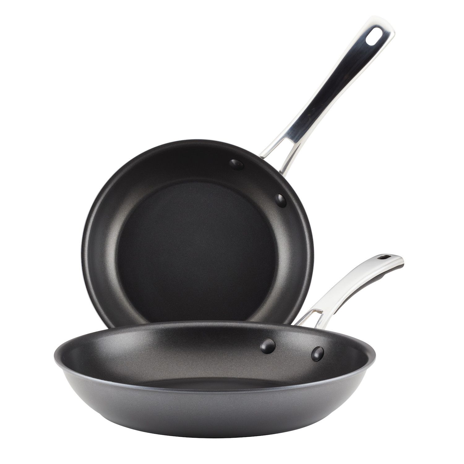 Circulon Radiance Hard-Anodized Nonstick Skillet Frying Pan Set 2-Piece Gray