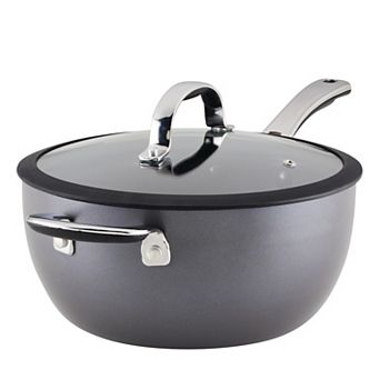 Rachael Ray Cook + Create 4.5-qt Hard-Anodized Nonstick Saucier with Lid