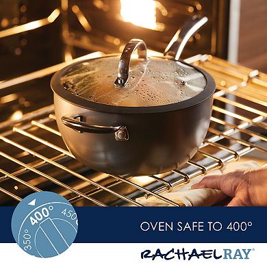 Rachael Ray Cook + Create 4.5-qt. Hard-Anodized Nonstick Saucier with Lid