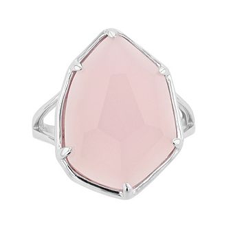 SIRI USA by TJM Sterling Silver Lavender Chalcedony Asymmetric Ring