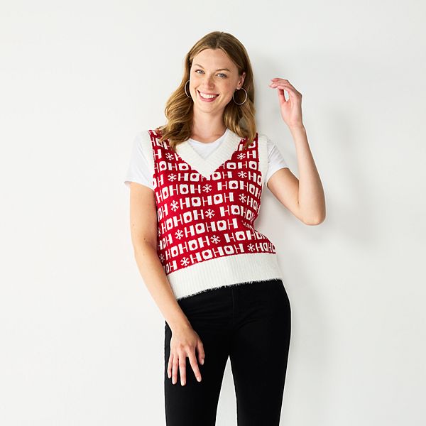 Christmas sweater vest outlet womens