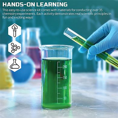 Discovery Mindblown 18-Piece STEM Toy Reaction Lab Experiment Set