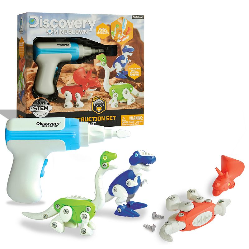 Discovery Mindblown 90-Piece Toy Dinosaur Construction Set, Multi
