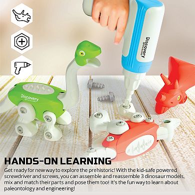 Discovery Mindblown 90-Piece Toy Dinosaur Construction Set
